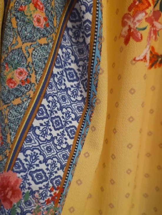 Umgee Yellow Floral Boho Midi Dress - Picture 2 of 4